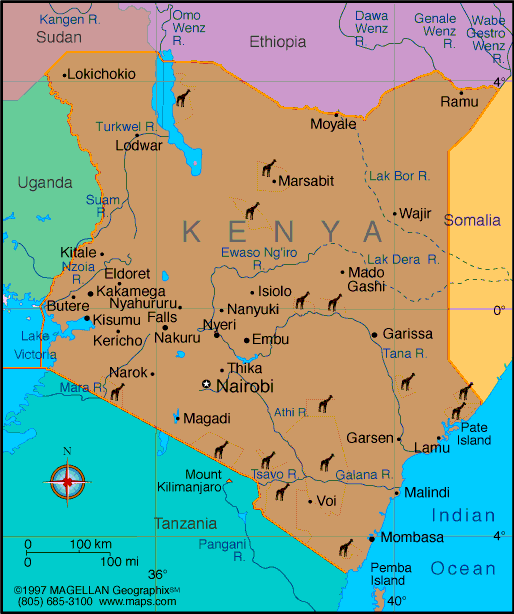 map of kenya and uganda. Kenya map