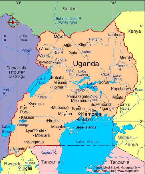 Uganda map